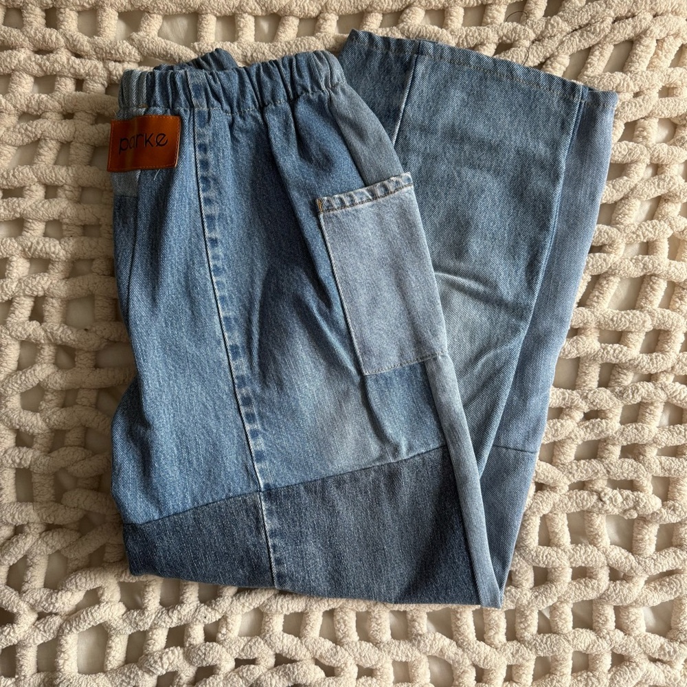 Parke Patchwork Drawstring Jeans - image 5